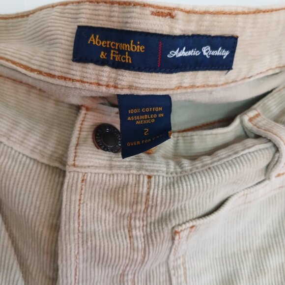 Vintage Abercrombie & Fitch Bootcut Flare Corduroy Button Jeans 90s Y2K - Picture 5 of 7
